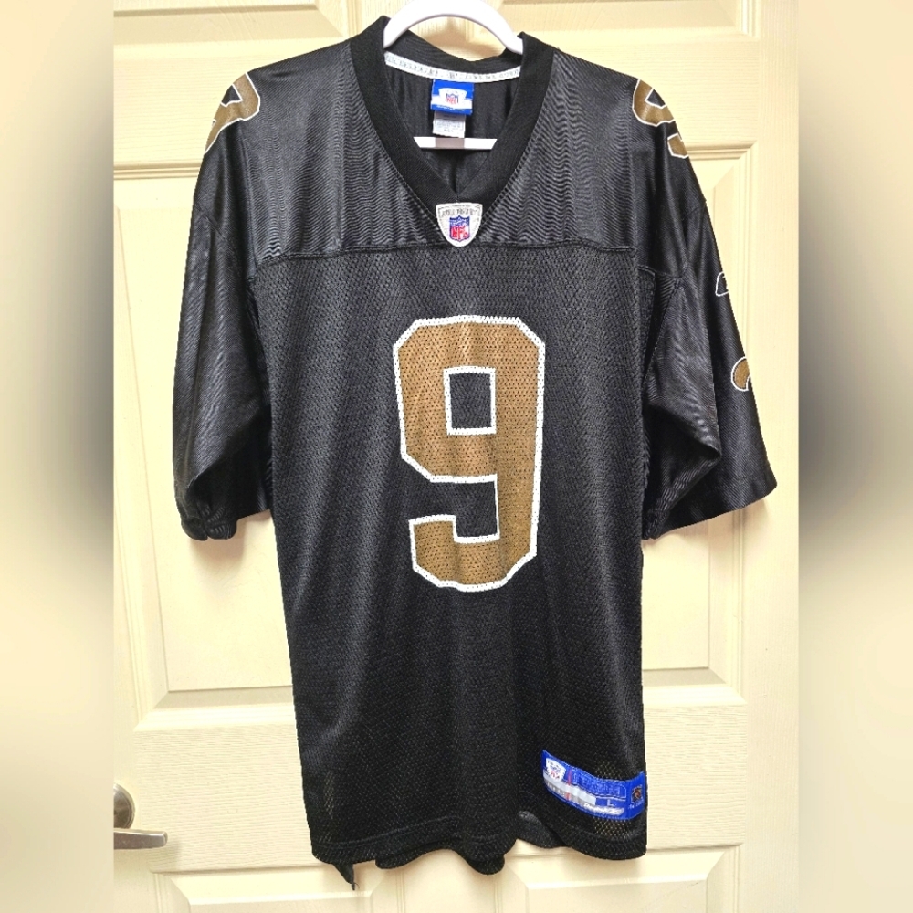 Reebok NFL New Orleans Saints #9 Drew Brees Superbowl Jersey Size Mens L